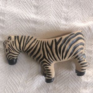 SOLD!! Anthropologie Retired Zebra Planter by Leah Reena Goren